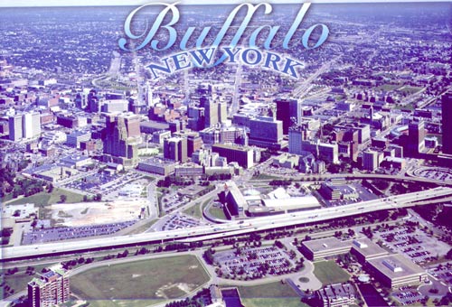 Veduta aerea del centro di Buffalo